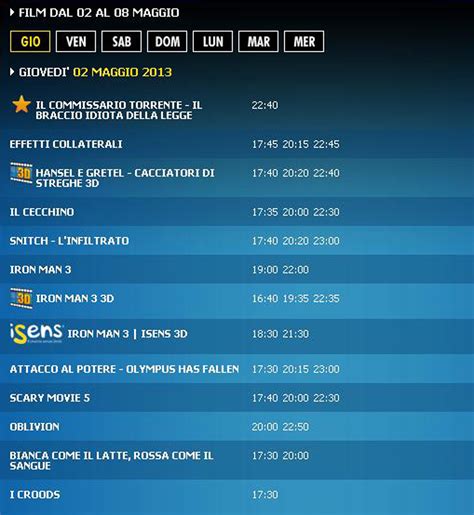 cinema uci in programmazione.